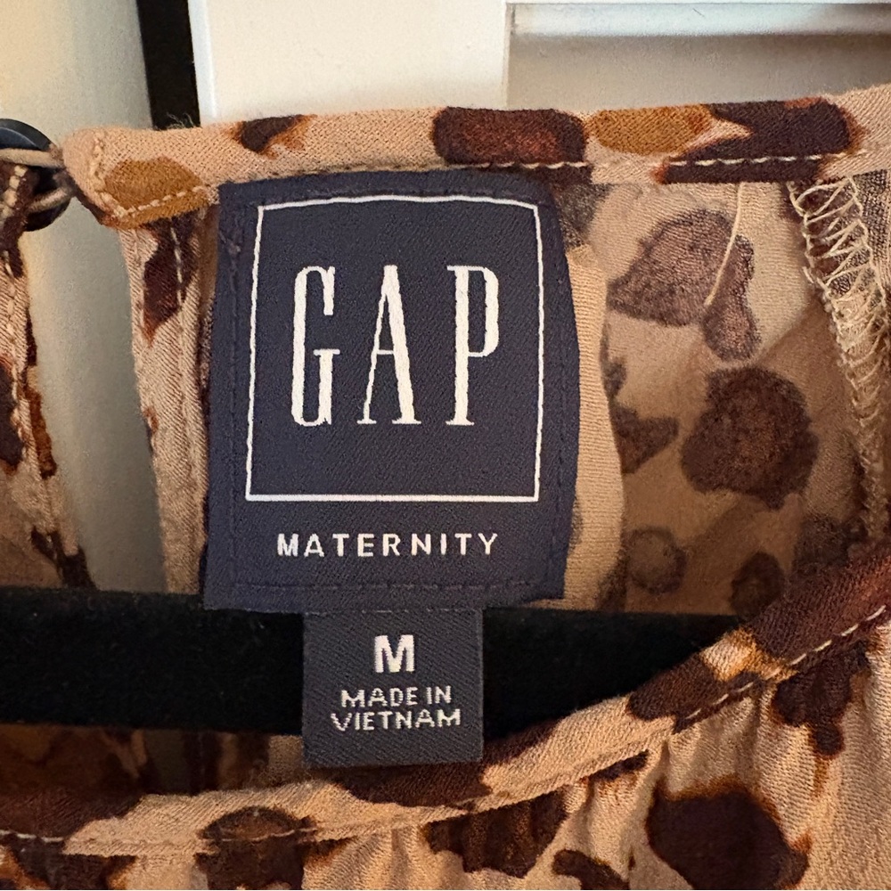 GAP Brown Leopard Print Midi Dress NWOT - Picture 2 of 5